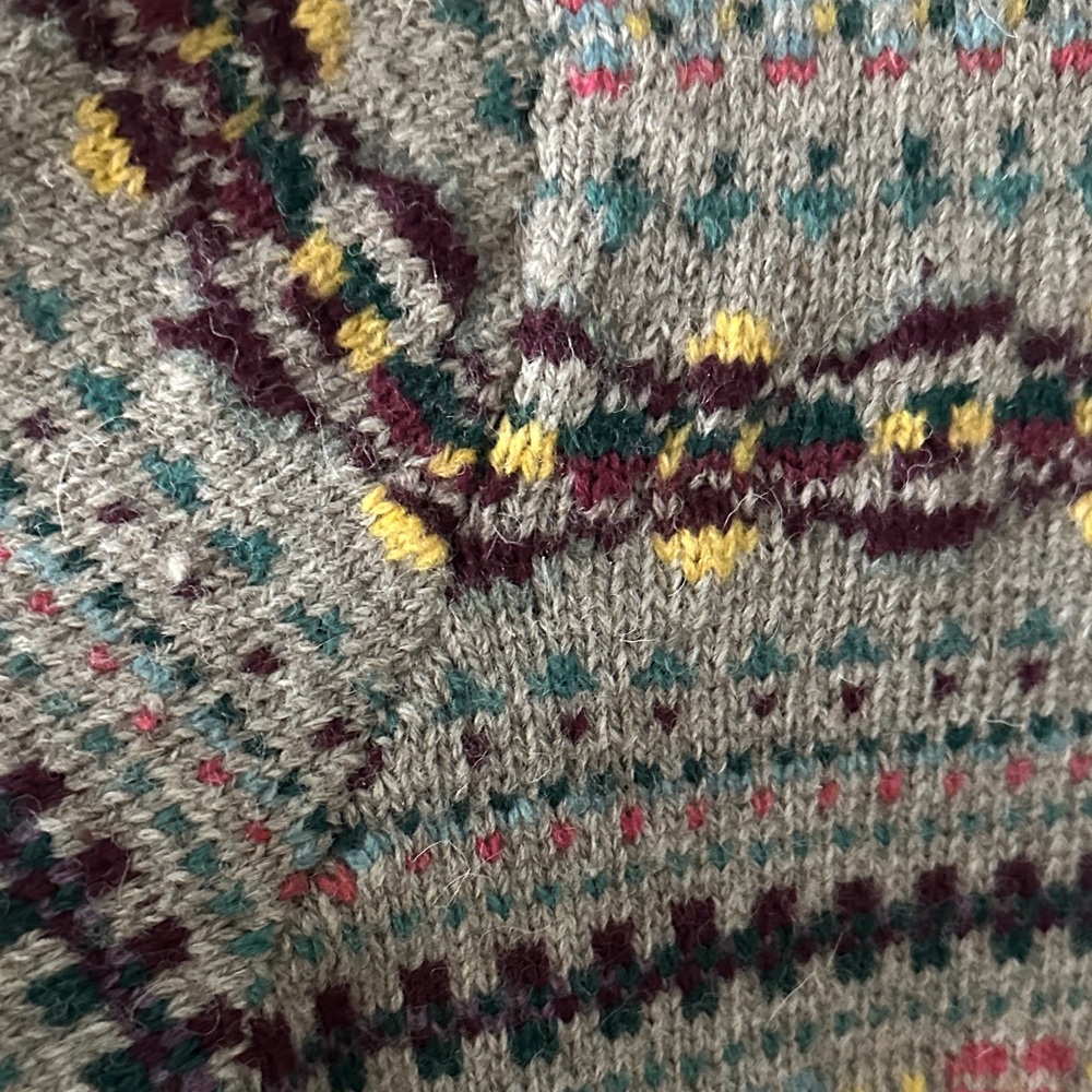 Lauren Ralph Lauren Multicolor Patterned Cardigan Vintage Hand knit - Picture 10 of 11